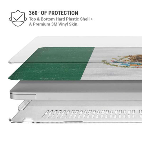 Mexico Flag Distressed MacBook Air 13in M1 (2021) Case plus Skin